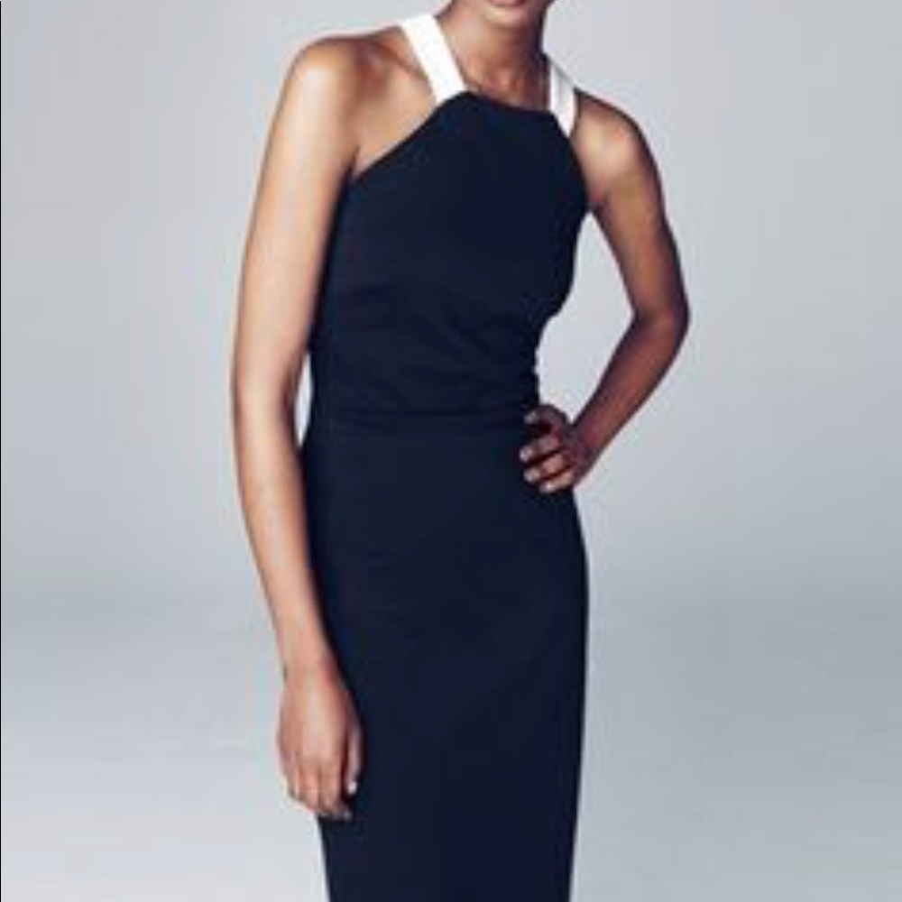Trouve 2-Tone Razor Back Cocktail Dress, as S